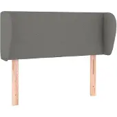 vidaXL Hoofdbord met randen 103x23x78/88 cm stof donkergrijs