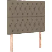 vidaXL Hoofdbord taupe 100x7x118/128 cm Stof