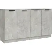 vidaXL Dressoirs, 2 stuks, betonkleur, 60x30x70 cm, houtvezelplaat