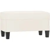 vidaXL Bankje 70x35x41 cm kunstleer crèmekleurig