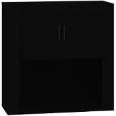 vidaXL Wandkast 80x33x80 cm bewerkt hout zwart