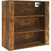 vidaXL Wandkast 80x33x80 cm bewerkt hout gerookt eikenkleurig