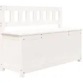 vidaXL - Bankje - 110x41x76,5 - cm - massief - grenenhout - wit