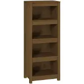 vidaXL Boekenkast 50x35x125,5 cm massief grenenhout honingbruin