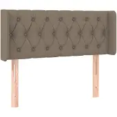vidaXL Hoofdbord met randen 93x16x78/88 cm stof taupe