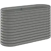vidaXL Plantenbak 114x40x68 cm gegalvaniseerd staal grijs