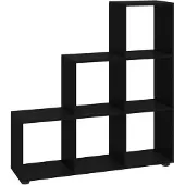 vidaXL Boekenkast trapvormig 107 cm bewerkt hout zwart
