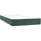 vidaXL Pocketveringmatras medium 100x200x20 cm fluweel donkergroen