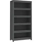 vidaXL Boekenkast 80x35x154 cm massief grenenhout grijs