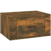 vidaXL Nachtkastje wandgemonteerd 50x36x25 cm gerookt eikenkleurig