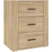 vidaXL Nachtkastje 50x36x60 cm bewerkt hout sonoma eikenkleurig