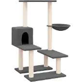 vidaXL Kattenmeubel met sisal krabpalen 94,5 cm donkergrijs