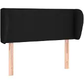 vidaXL Hoofdbord met randen 103x23x78/88 cm stof zwart