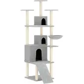 vidaXL Kattenmeubel met sisal krabpalen 175 cm lichtgrijs