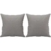 vidaXL Sierkussens 2 st 40x40 cm stof lichtgrijs