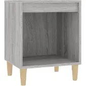vidaXL Nachtkastje 40x35x50 cm grijs sonoma eikenkleurig