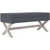 vidaXL Opbergkruk 110x45x49 cm fluweel donkergrijs
