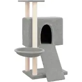 vidaXL Kattenmeubel met sisal krabpalen 96 cm lichtgrijs