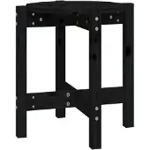 vidaXL Salontafel zwart, Ø 42,5 x 45 cm, massief grenenhout