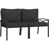 vidaXL Tuinstoelen met grijze kussens 2 st 62x75x79 cm staal