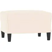 vidaXL Bankje 70x35x41 cm fluweel crèmekleurig