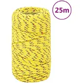 vidaXL Boottouw 2 mm 25 m polypropyleen geel