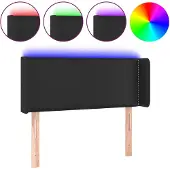 vidaXL Hoofdbord LED 103x16x78/88 cm kunstleer zwart