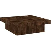 vidaXL Salontafel 90x90x28 cm bewerkt hout gerookt eikenkleurig