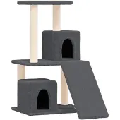 vidaXL Kattenmeubel met sisal krabpalen 82 cm donkergrijs