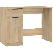 vidaXL Bureau 100x50x75 cm bewerkt hout sonoma eikenkleurig