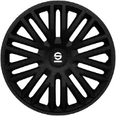 Sparco Wieldoppen Bergamo - 16-inch - Zwart - Set van 4 stuks