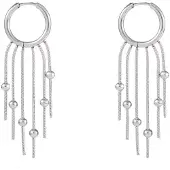 Go Dutch Label Oorhangers snake ball ring Zilver