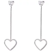 Go Dutch Label Oorknoppen double hart drop Zilver