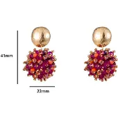 Go Dutch Label Oorknoppen beads balls Fuchsia