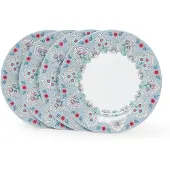 Pip studio Ontbijtbord Flower Festival Deco Light Blue 21 cm (Set van 4)