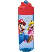 Stor Nintendo's Super Mario Tritan Drinkfles - 540 ml – Vaatwasserbestendig & BPA-vrij - Drinkfles voor kinderen – Transparant blauw/Rood