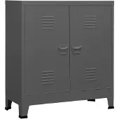 vidaXL Opbergkast industrieel 90x40x100 cm staal antracietkleurig
