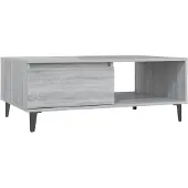 vidaXL Salontafel grijs Sonoma, 90x60x35 cm, houtvezel