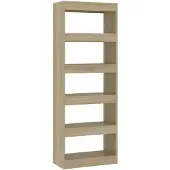 vidaXL Boekenkast/kamerscherm 60x30x166 cm bewerkt hout sonoma eiken