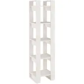 vidaXL Boekenkast/kamerscherm 41x35x160 cm massief grenenhout wit