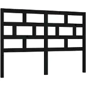 vidaXL Hoofdbord 156x4x100 cm massief grenenhout zwart