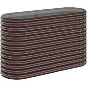 vidaXL Plantenbak 114x40x68 cm gegalvaniseerd staal bruin