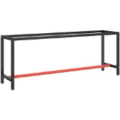 vidaXL Werkbankframe 210x50x79 cm metaal matzwart en matrood