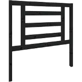 vidaXL Hoofdbord 96x4x100 cm massief grenenhout zwart