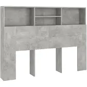 vidaXL Hoofdbordkast 140x19x103,5 cm betongrijs