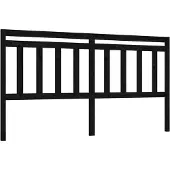 vidaXL Hoofdbord 206x4x100 cm massief grenenhout zwart