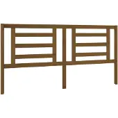 vidaXL Hoofdbord 186x4x100 cm massief grenenhout honingbruin