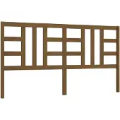 vidaXL Hoofdbord 206x4x100 cm massief grenenhout honingbruin