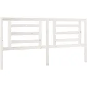vidaXL Hoofdbord 186x4x100 cm massief grenenhout wit