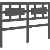 vidaXL Hoofdbord 145,5x4x100 cm massief grenenhout grijs